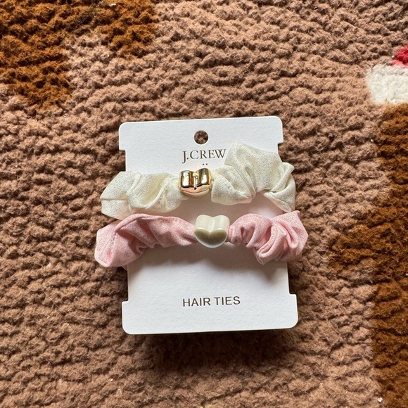 J. Crew Accessories - J. Crew Pink and Cream Hair Ties - so cute and sweet!!